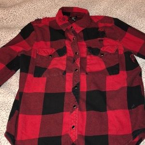red and black plaid flannel